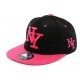 Snapback Noire et Rose Ny par Hip Hop of honour ANCIENNES COLLECTIONS divers