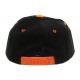 Casquette Enfant Noire et Orange de 7 à 12 ans Casquette Enfant Hip Hop Honour