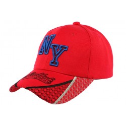 Casquette Baseball NY Rouge et Bleue Stan CASQUETTES Hip Hop Honour