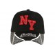 Casquette Baseball NY Noire et Rouge Stan CASQUETTES Hip Hop Honour