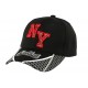 Casquette Baseball NY Noire et Rouge Stan CASQUETTES Hip Hop Honour