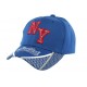 Casquette Baseball NY Bleu et Rouge Stan CASQUETTES Hip Hop Honour