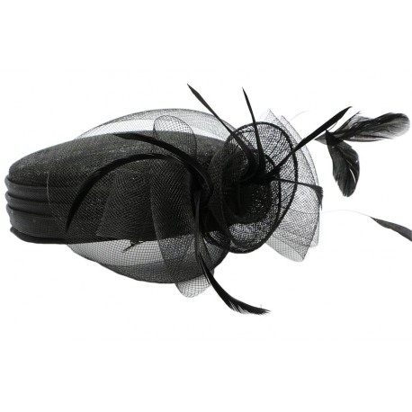 Chapeau Mariage Noir en paille sisal Mure ANCIENNES COLLECTIONS divers