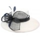 Chapeau Mariage Blanc et Marine Méli Mélo ANCIENNES COLLECTIONS Léon montane