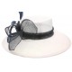 Chapeau Mariage Blanc et Marine Méli Mélo ANCIENNES COLLECTIONS Léon montane