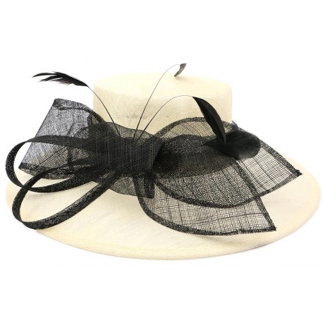 Chapeau Mariage ivoire et noir Méli Mélo ANCIENNES COLLECTIONS divers