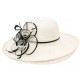 Chapeau Mariage Blanc et Noir en paille sisal Fraise ANCIENNES COLLECTIONS divers