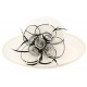 Chapeau Mariage Blanc et Noir en paille sisal Fraise ANCIENNES COLLECTIONS divers