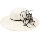 Chapeau Mariage Blanc et Noir en paille sisal Fraise ANCIENNES COLLECTIONS divers