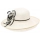 Chapeau Mariage Blanc et Noir en paille sisal Fraise ANCIENNES COLLECTIONS divers