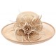 Chapeau Mariage Marron Clair en paille sisal Fraise ANCIENNES COLLECTIONS divers