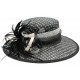 Chapeau mariage Noir Claridge à pois blanc en sisal ANCIENNES COLLECTIONS divers