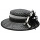 Chapeau mariage Noir Claridge à pois blanc en sisal ANCIENNES COLLECTIONS divers