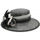 Chapeau mariage Noir Claridge à pois blanc en sisal ANCIENNES COLLECTIONS divers