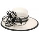 Chapeau Mariage Blanc et Noir en paille Sisal Elément ANCIENNES COLLECTIONS divers