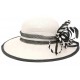 Chapeau Mariage Blanc et Noir en paille Sisal Elément ANCIENNES COLLECTIONS divers