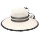 Chapeau Mariage Blanc et Noir en paille Sisal Elément ANCIENNES COLLECTIONS divers