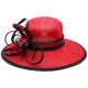 Chapeau Mariage Rouge et Noir Element en paille sisal ANCIENNES COLLECTIONS divers