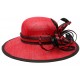 Chapeau Mariage Rouge et Noir Element en paille sisal ANCIENNES COLLECTIONS divers