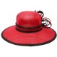 Chapeau Mariage Rouge et Noir Element en paille sisal ANCIENNES COLLECTIONS divers