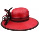 Chapeau Mariage Rouge et Noir Element en paille sisal ANCIENNES COLLECTIONS divers