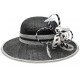 Chapeau Mariage Noir et Blanc Elément en paille sisal ANCIENNES COLLECTIONS divers