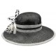 Chapeau Mariage Noir et Blanc Elément en paille sisal ANCIENNES COLLECTIONS divers