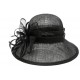 Chapeau Mariage Noir Thing en paille sisal ANCIENNES COLLECTIONS divers