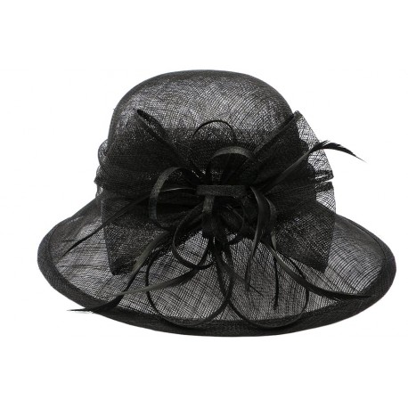 Chapeau Mariage Noir Thing en paille sisal ANCIENNES COLLECTIONS divers