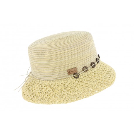 Chapeau paille Naturel Claudia par Herman Headwear ANCIENNES COLLECTIONS divers