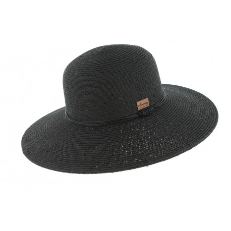 Chapeau paille Noir Serena par Herman headwear ANCIENNES COLLECTIONS divers