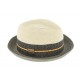 Chapeau paille Beige et Noir Timmy Herman Headwear ANCIENNES COLLECTIONS divers