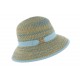 Chapeau paille Bleu Laura Herman Headwear ANCIENNES COLLECTIONS divers