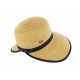 Chapeau paille Naturel et Noir Sophia Herman Headwear ANCIENNES COLLECTIONS divers