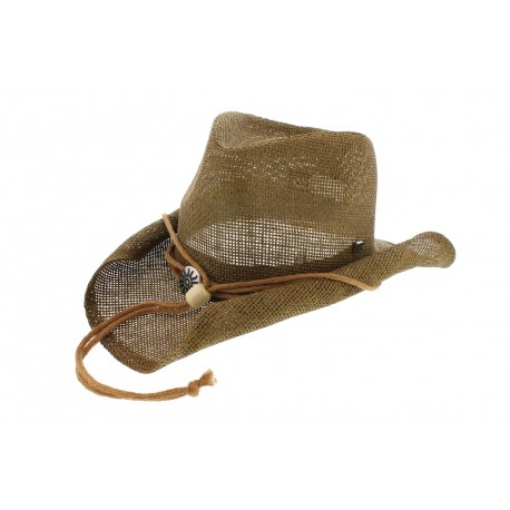 Chapeau Cowboy paille Marron Herman Headwear ANCIENNES COLLECTIONS divers