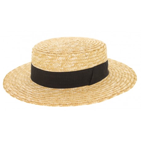 Chapeau Canotier paille naturel Herman headwear ANCIENNES COLLECTIONS divers