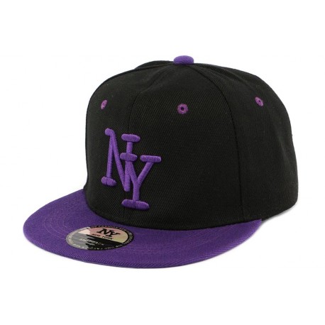 Casquette enfant noire et violette New York à partir de 7 ans ANCIENNES COLLECTIONS divers