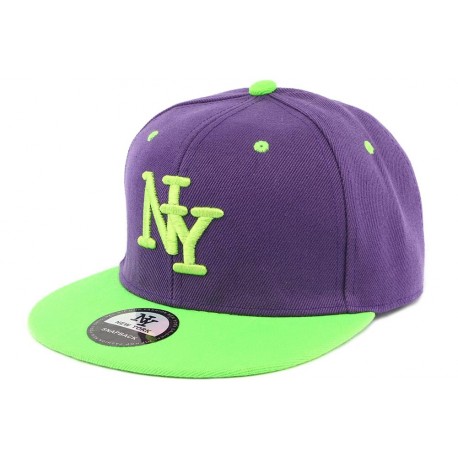 Casquette NY Enfant Violette et Verte de 7 à 14 ans ANCIENNES COLLECTIONS divers