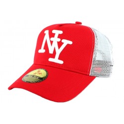 Casquette ny Enfant Rouge et Blanche Baseball de 7 à 12 ans ANCIENNES COLLECTIONS divers