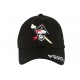 Casquette Baseball Noir Pirate CASQUETTES divers