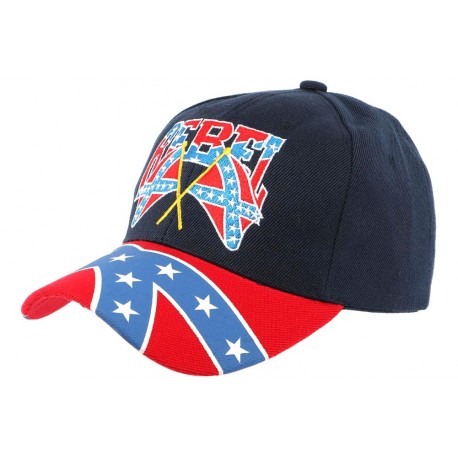 Casquette Biker REBEL Bleu et Rouge USA MARQUES divers