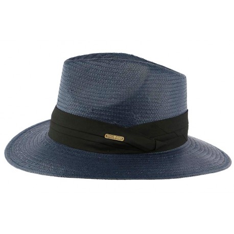 Chapeau de Paille Bleu Marine Théo CHAPEAUX Léon montane