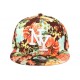 Casquette NY Marron à fleurs orange ANCIENNES COLLECTIONS divers