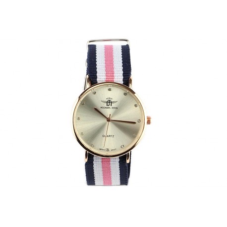 Montre Femme Bracelet Tissu Bleu et Rose Milana ANCIENNES COLLECTIONS divers