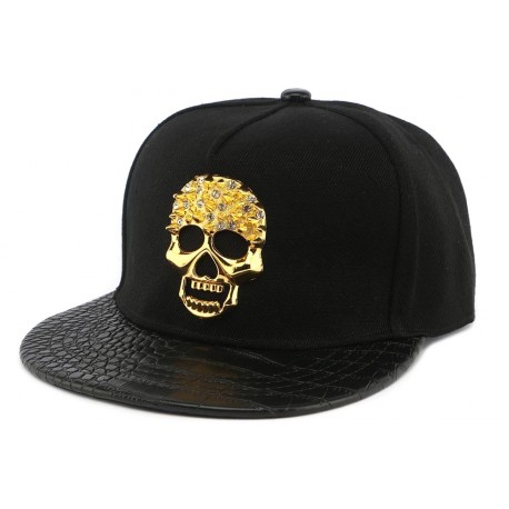 Snapback Noire Hip Hop avec insigne doré ANCIENNES COLLECTIONS divers