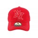 Casquette Baseball NY Rouge Surpiqures Blanches ANCIENNES COLLECTIONS divers