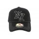 Casquette Baseball Noire NY Surpiqures Blanches ANCIENNES COLLECTIONS divers