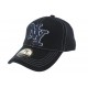 Casquette Baseball NY Bleu Surpiqures Blanches ANCIENNES COLLECTIONS divers