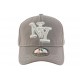 Casquette NY Enfant Grise Baseball de 7 à 12 ans ANCIENNES COLLECTIONS divers