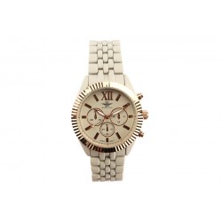 Montre Bracelet Beige Cadran Doré Whitesmart Montre Michael John